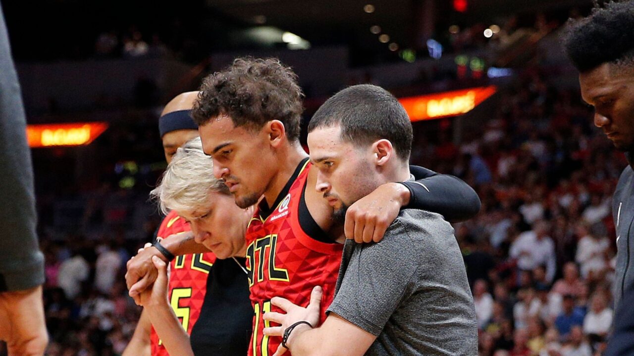 Video: Trae Young Struggles After Playing Through Shoulder Injury in 76ers vs Hawks Game 4