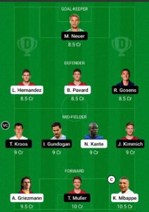 FRA vs GER Dream11 Team Prediction