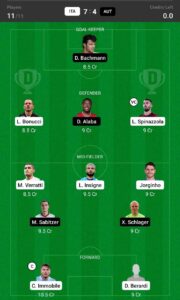 ITA vs AUT Dream11 Team Prediction