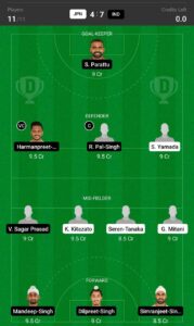 JPN vs IND Dream11 Team Prediction
