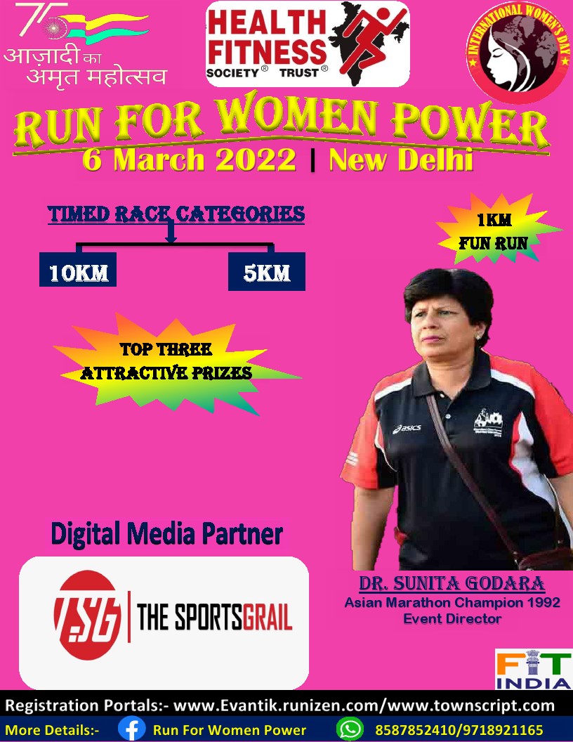 Run For Women Power By Health Fitness Trust On International Women’s Day 6th March 2022
