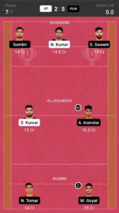 UP vs PUN Dream11 Prediction