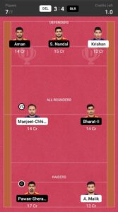 DEL vs BLR Dream11 Prediction