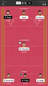 PAT vs BEN Dream11