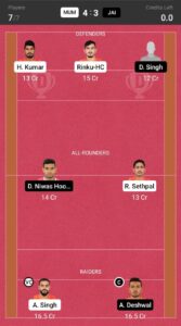 MUM vs JAI Dream11