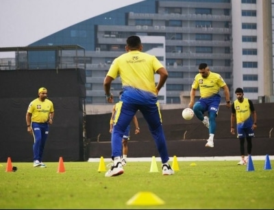 He has been told to improve his football skills: Dhoni’s banter with Rajvardhan