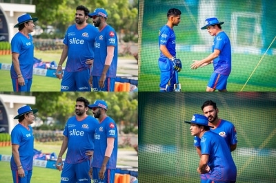 Mumbai Indians hit the nets with Sachin Tendulkar