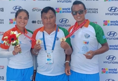 Archery World Cup: India’s Tarundeep Rai-Ridhi clinch recurve mixed team gold