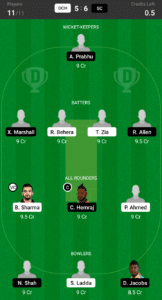 DCH vs SC Dream11 Team Prediction Today, Minor League T20 DC Hawks vs New Jersey Somerset Cavaliers Fantasy Cricket Tips, Match Preview, Playing 11, Live Stream, Medial Conseil