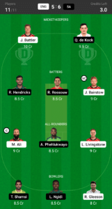 ENG vs SA T20I Dream11 Team Prediction Today, England vs South Africa 3rd T20I Fantasy Cricket Tips, Match Preview, Playing 11, Betting Odds, Live Stream, Medial Conseil