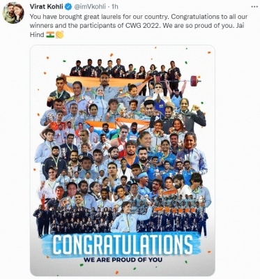 ‘You have brought laurels to our country’, Kohli congratulates CWG 2022 athletes