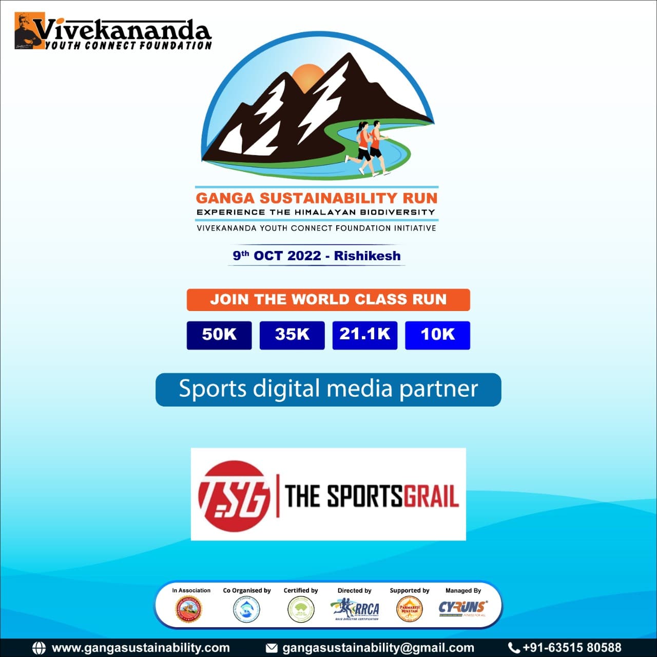 Ganga Sustainability Run – Rishikesh 9th October 2022