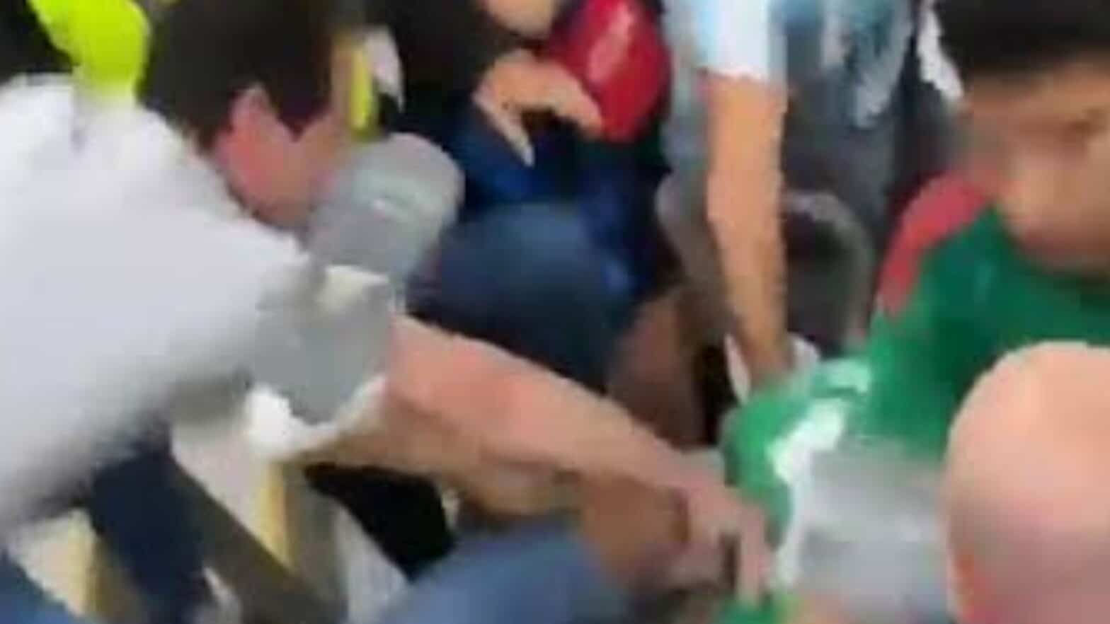 Insane Fight Breaks Out In The Stands Among Fans During Mexico vs Argentina, Video Goes Viral