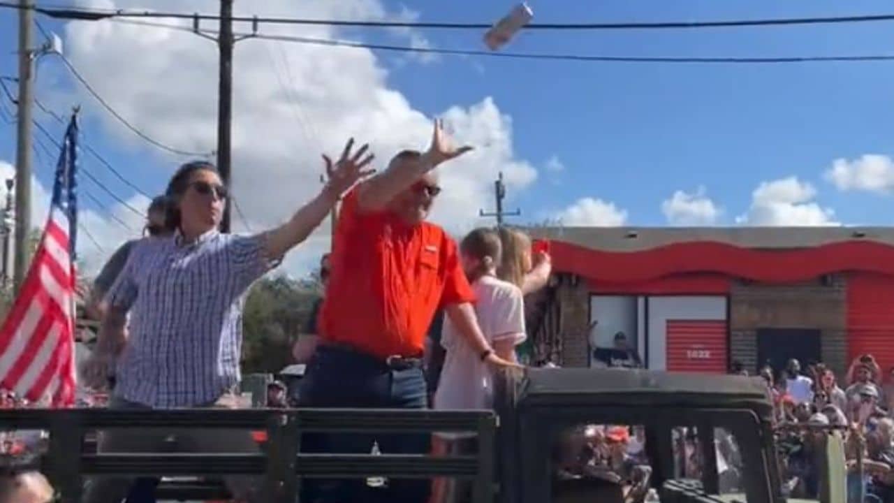 Watch Senator Ted Cruz Hit With Beer Can During Astros World Series Parade, Video Goes Viral