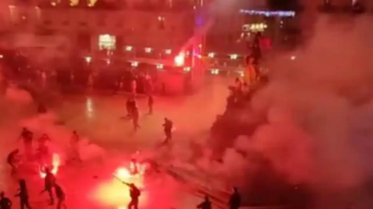 Watch Morocco Fans Riot In France, Belgium, Spain And Portugal, Clash With Police And Burn Public Property