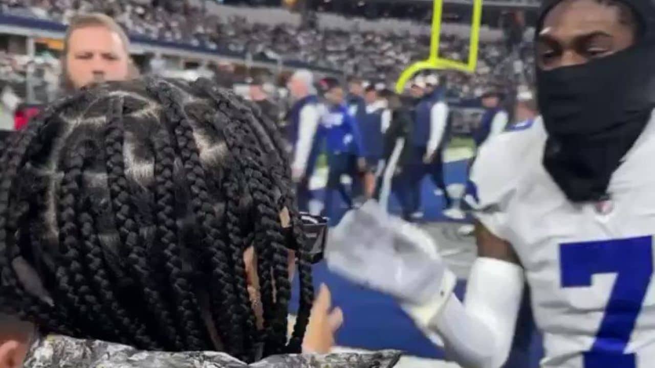 Watch Trevon Diggs Kisses Girlfriend Joie Chavis During Cowboys vs Eagles, Video Goes Viral