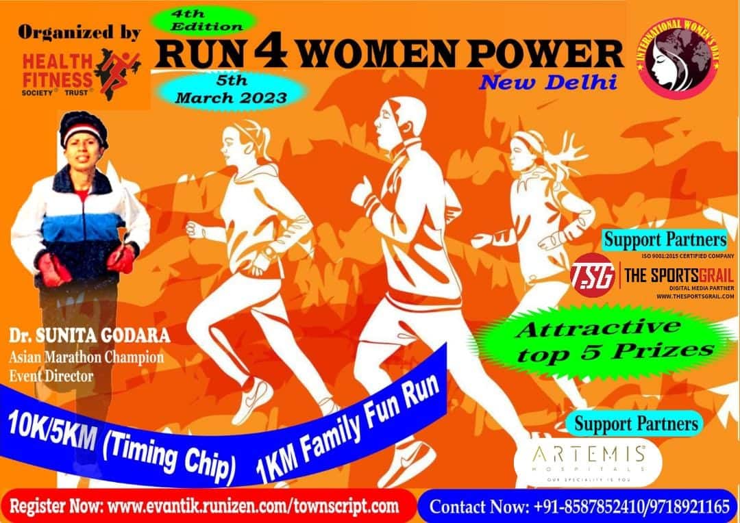 4th Edition Of Run 4 Women Power In New Delhi On International Women’s Day 5 March 2023
