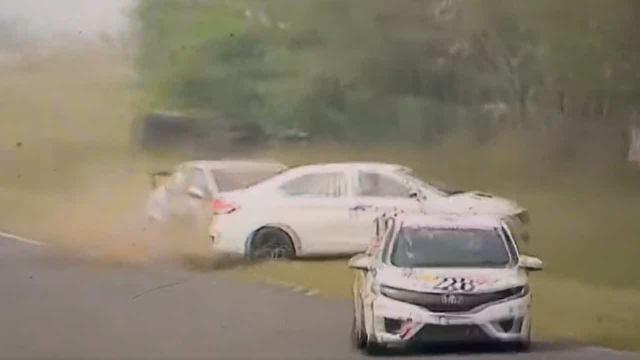 Watch Ke Kumar salon car racer dies after crash during National Car Racing Championship, accident video goes viral