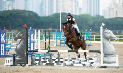 Arya Chandorkar wins Children II category at National Show Jumping