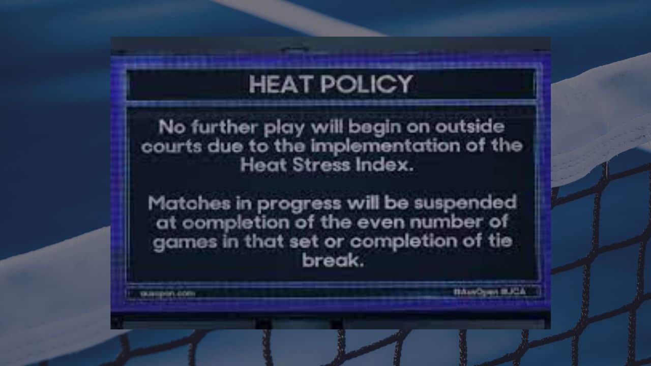 Explained what is the extreme heat policy rule at the Australian Open 2023