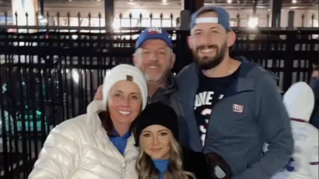 Watch Davis Webb father Matt Webb and girlfriend Donnett Hickson seen ...