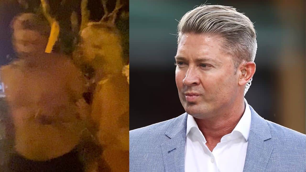 Watch Michael Clarke and Karl Stefanovic fight after girlfriend Jade ...