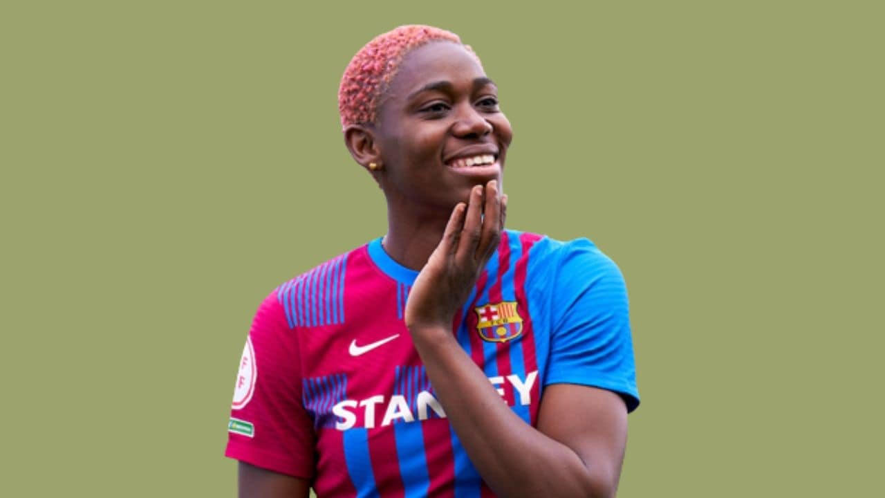 Who is Asisat Oshoala Barcelona footballer, her biography, father, husband, salary, net worth