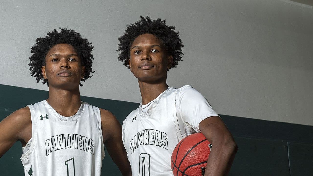 Who are Thompson Twins Amen and Ausar and are they eligible for the NBA draft in 2023
