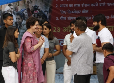 Don’t have any expectations from PM: Priyanka Gandhi meets protesting wrestlers at Jantar Mantar