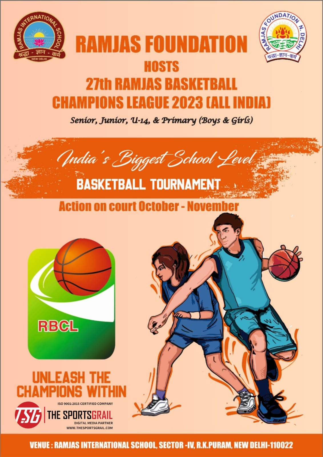 Ramjas Basketball Champions League 2023 - All India in October 