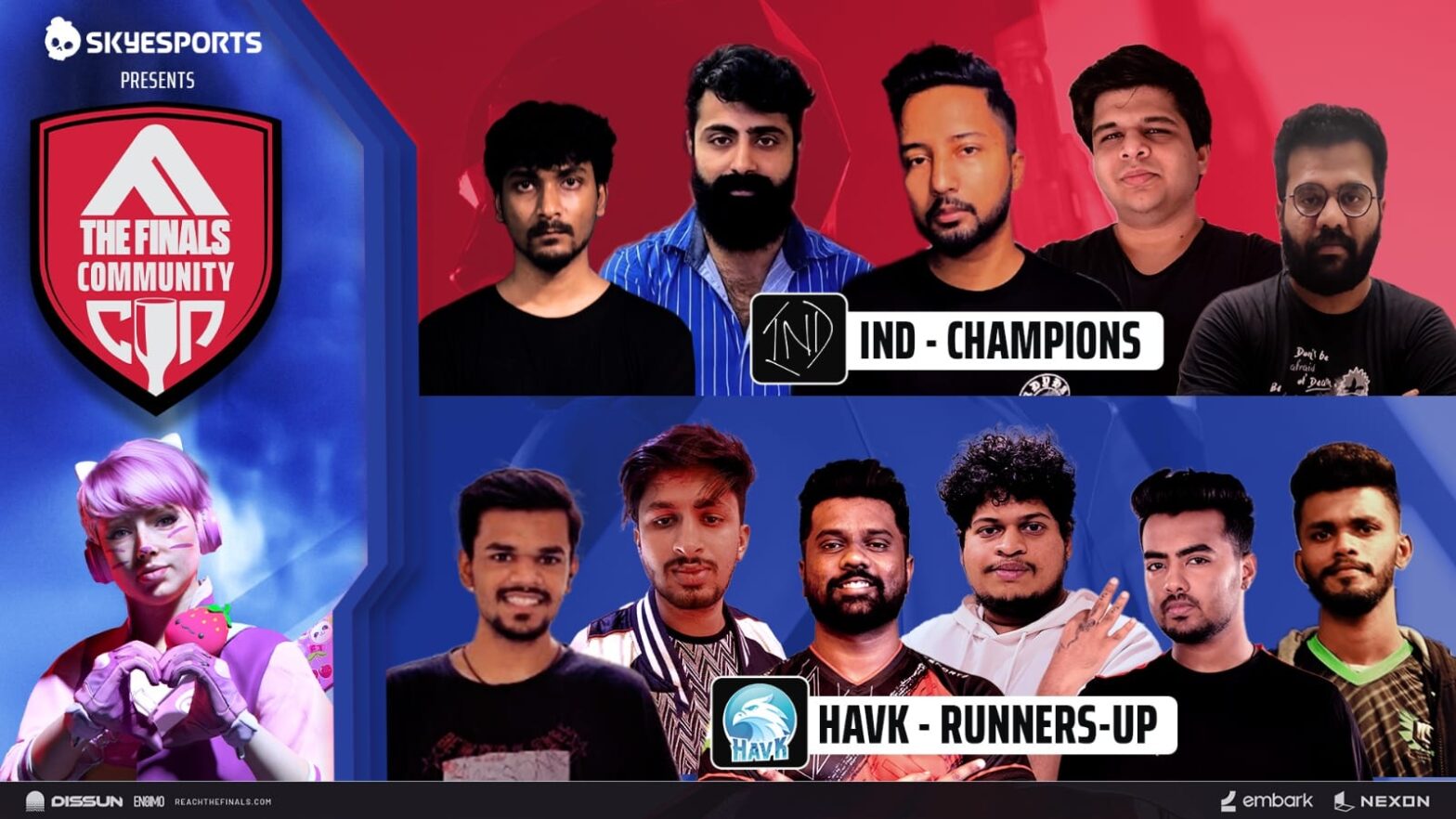 Team IND emerges as the champions of $10,000 THE FINALS Community Cup, Skyesports teases next ‘Major’ Tournament