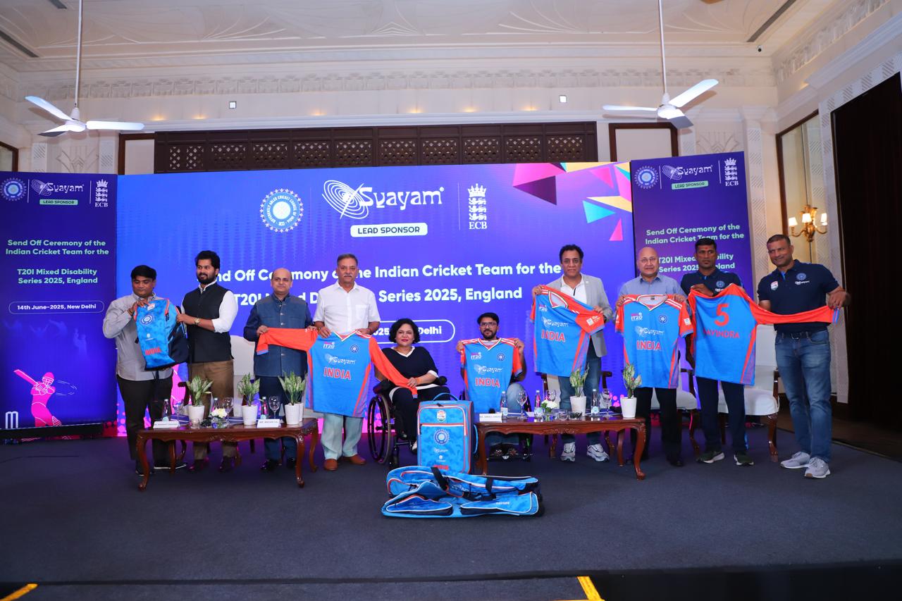 India’s First Mixed Disability Cricket Team Given Grand Send-Off by DCCI and Svayam for The Historic Tour at Lords in England