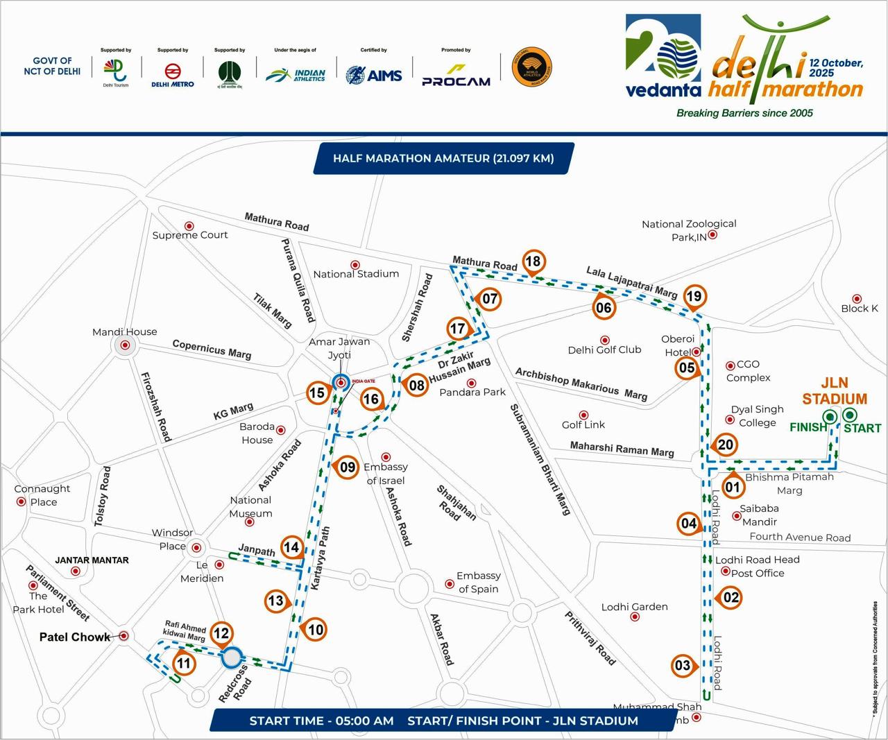 Meticulous arrangements for 40,500+ participants in place for Vedanta Delhi Half Marathon 2025