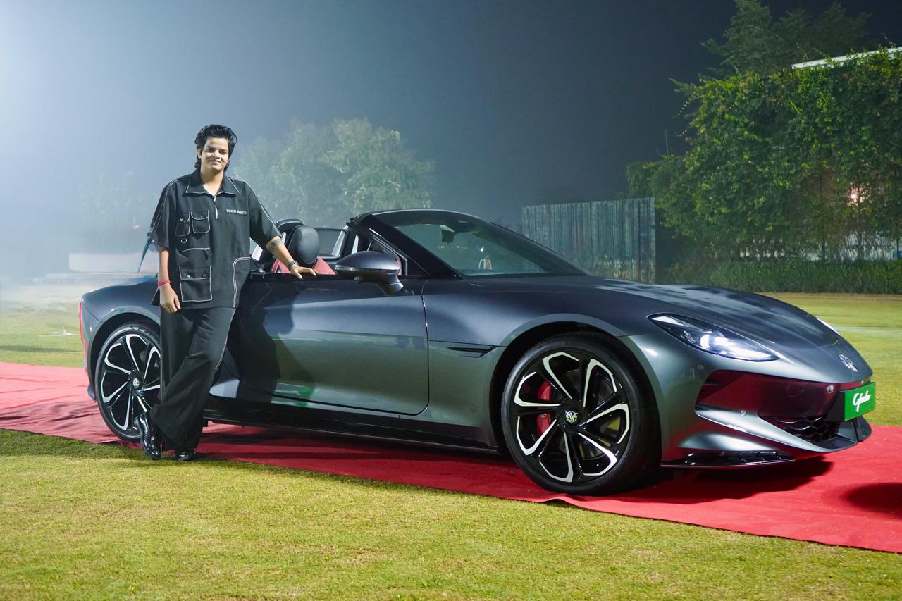 Indian Cricketer Shafali Verma Drives Home the MG Cyberster