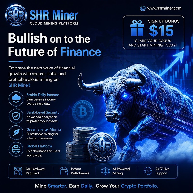 SHR Miner has launched a free cloud mining service for holders of BTC, XRP,  and ETH, offering daily earnings of $10,700 or more