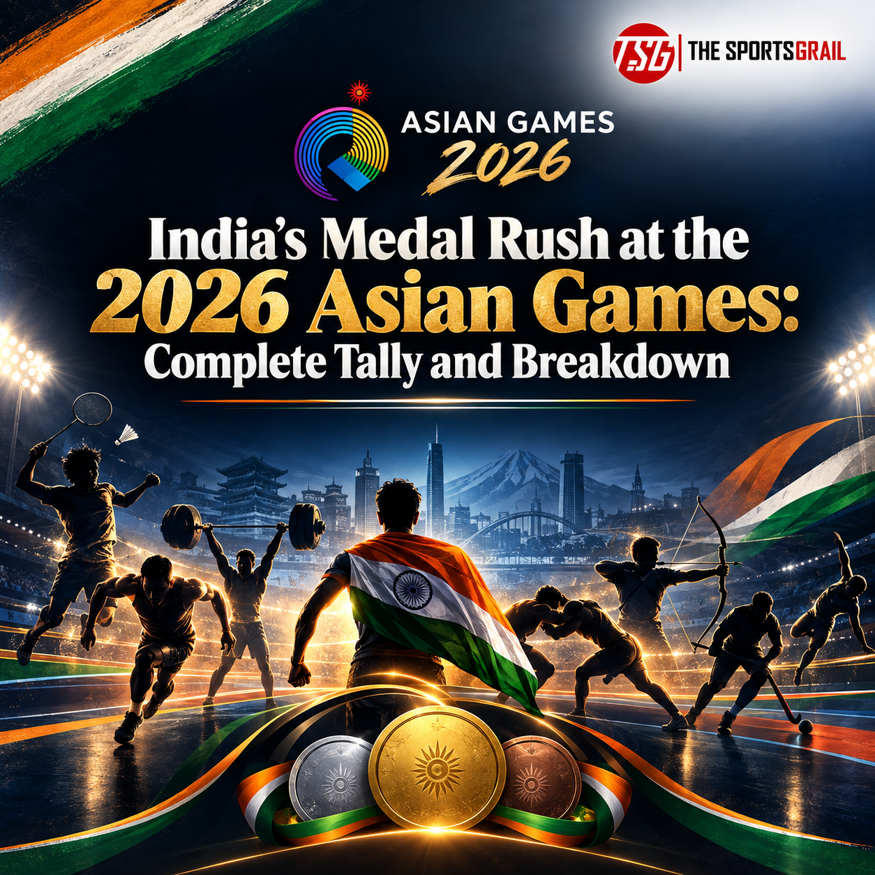 India’s Medal Rush at the 2026 Asian Games: Complete Tally and Breakdown